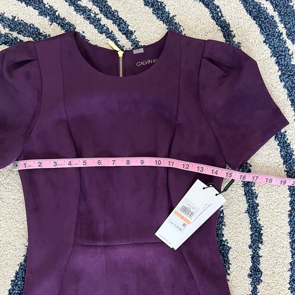 🆕 Calvin Klein Suede Dress, Knee Length, Size 2 - Picture 7 of 8